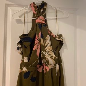 Halston High Neck Midi Dress Size 6